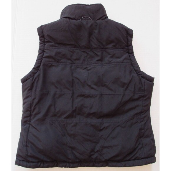 B Moss Coat Puffer Vest Reversible White/Black All Black Mock Neck Size Medium - Picture 8 of 8